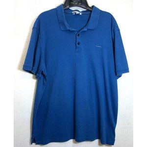 Calvin Klein Men's Polo/golf shirt Liquid Cotton, blue size XL